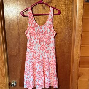 Bethany Mota Coral and White Mini Dress